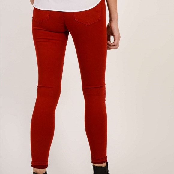 Ag Adriano Goldschmied Jeans Womens 25 The Legging Ankle Skinny Red - Picture 4 of 9